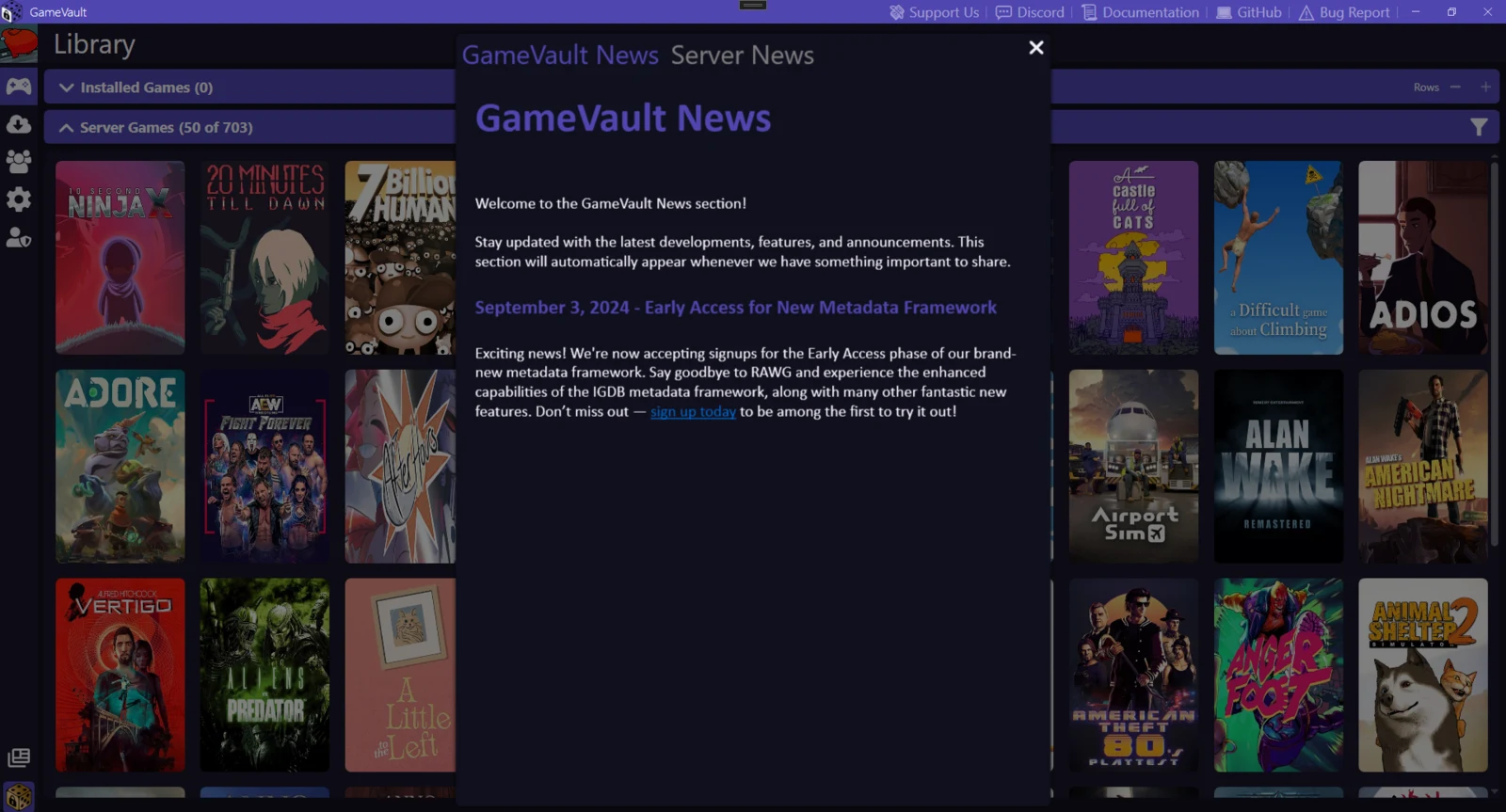 GameVault 1 news